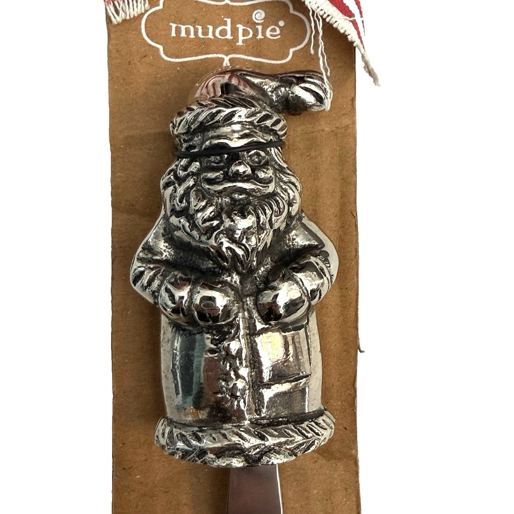 New Mud Pie Santa Claus Christmas Spreader Serving Condiment Party Cheese Dip